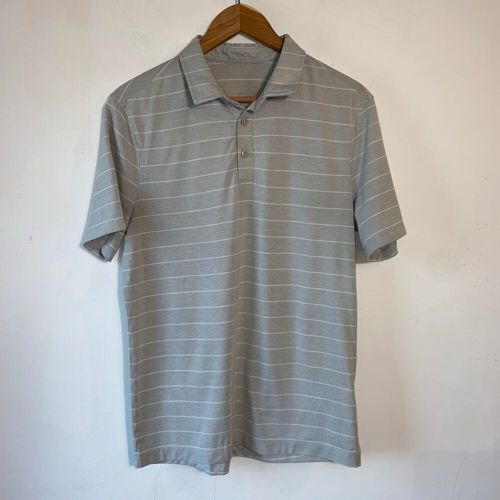 Lululemon Polo Shirt Mens Medium Shirt Short‎ Sleeve Golf Performance Athletic